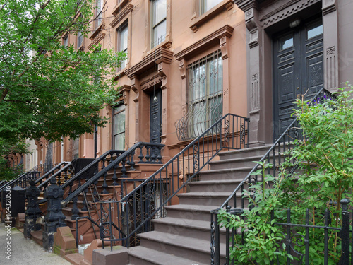 Canvastavla New York brownstone buildings