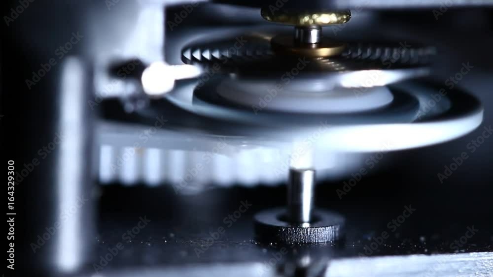 Macro Gears and Spring in Motion Macro Gears and Spring in Motion