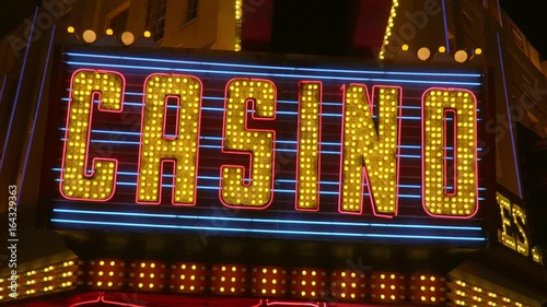 Casino writing in Downtown Las Vegas - beautiful neon sign