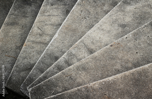 old curvilinear stairs.