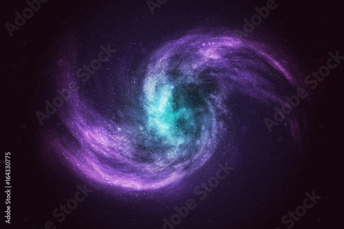 Vector realistic cosmic galaxy background. Concept of space, nebula and cosmos. photo