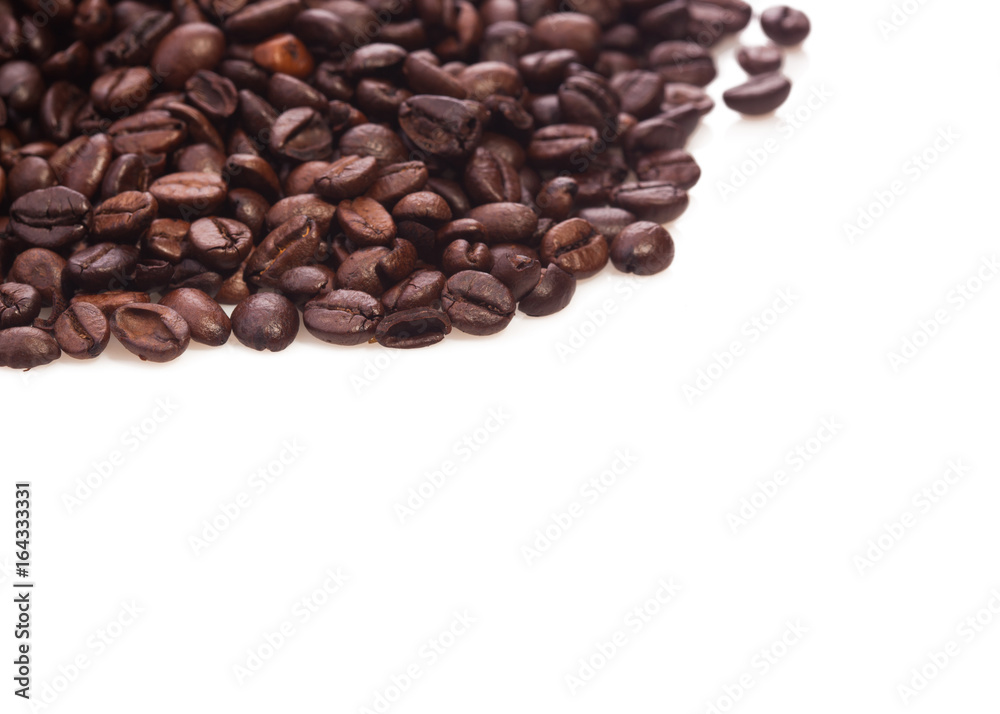 roasted coffee beans, can be used as a texture - the beautiful isolated food background roasted coffee beans, can be used as a texture - the beautiful isolated food background