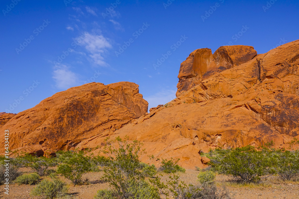 The wonderfuls landscape in the Valley of Fire in Nevada The wonderfuls landscape in the Valley of Fire in Nevada