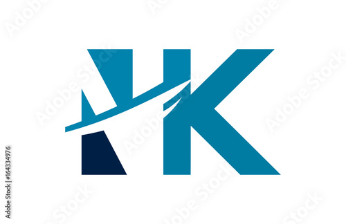 Free Download NK Negative Space Square Swoosh letter Logo - GFXLoad