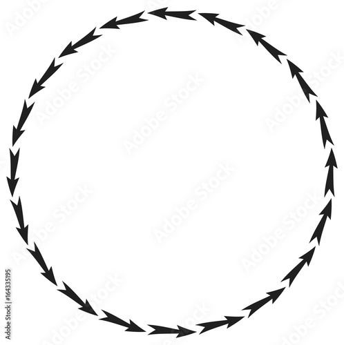 Circle monogram frames isolted on white