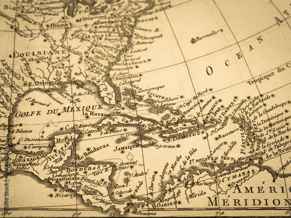 古地図　中央アメリカ
