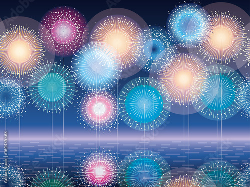 シームレスな花火の背景 