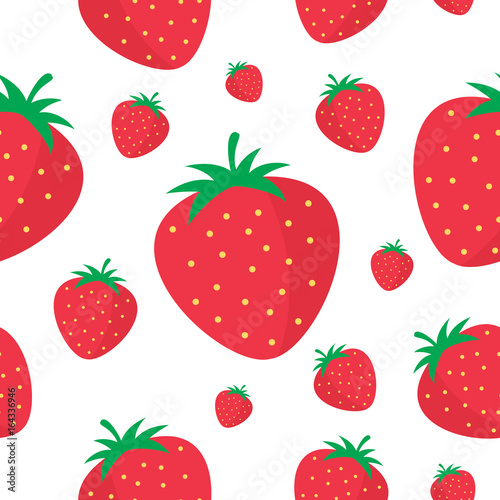 Cute strawberry seamless pattern