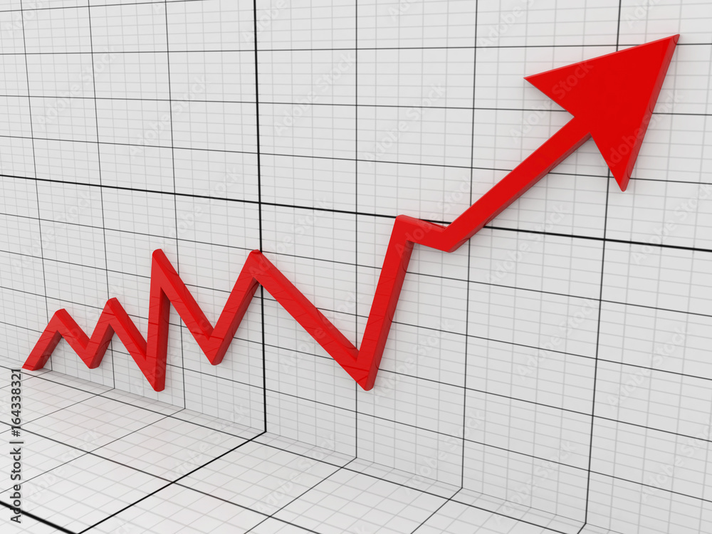 3d rendering business graph and documents 3d rendering business graph and documents