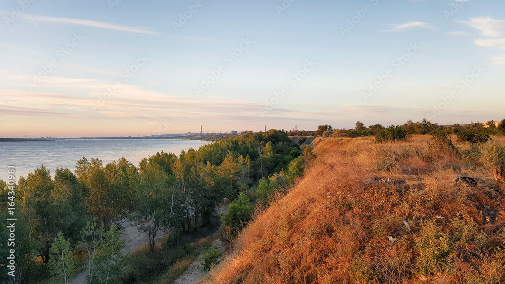 sunrise on the Volga river Russia sunrise on the Volga river Russia