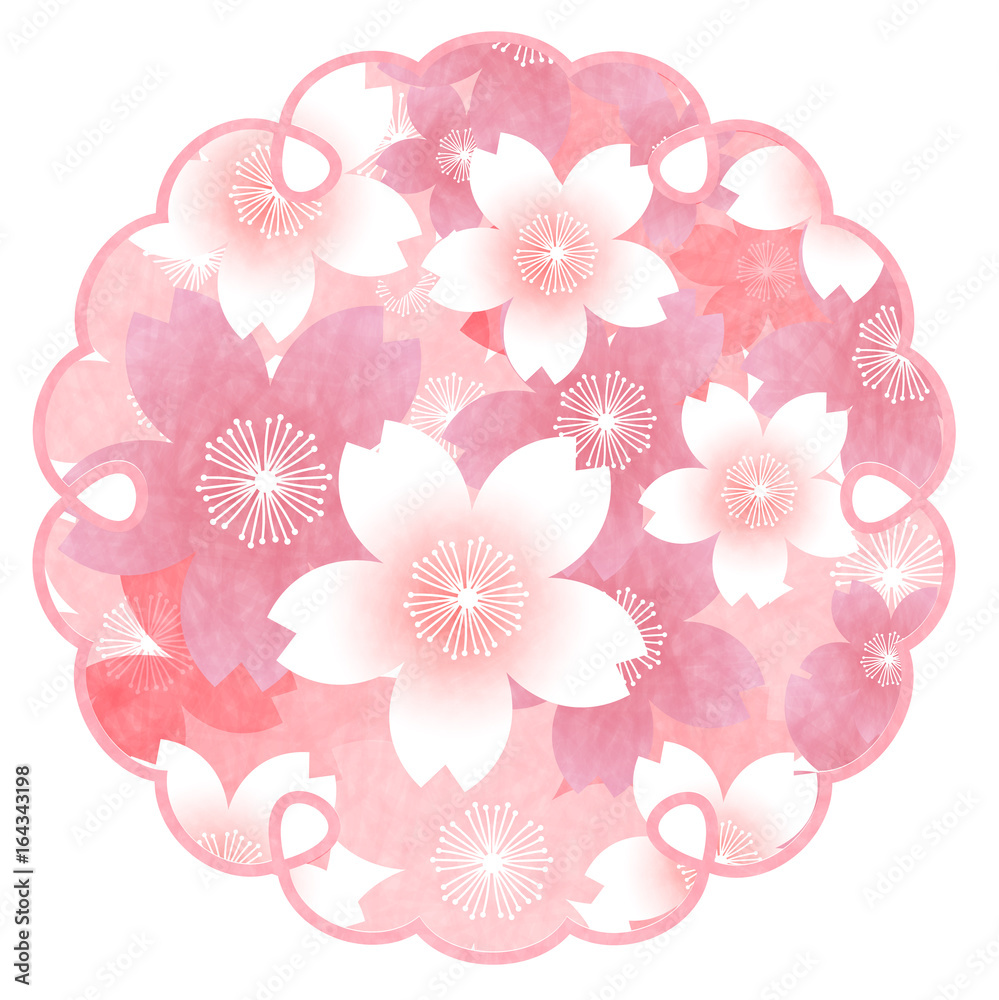桜 年賀状 春 アイコン Stock ベクター Adobe Stock