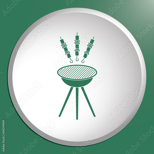 Grilled kebab icon