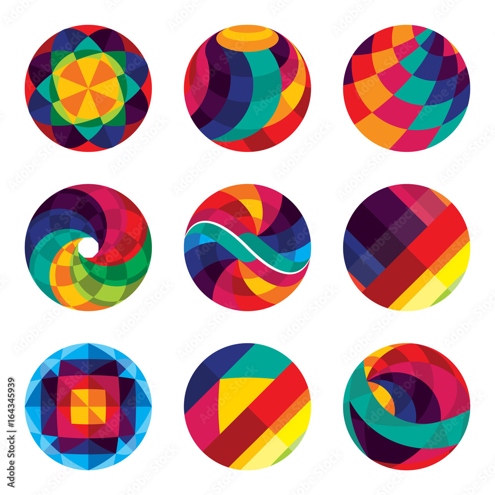 set of colorful ball /sphere