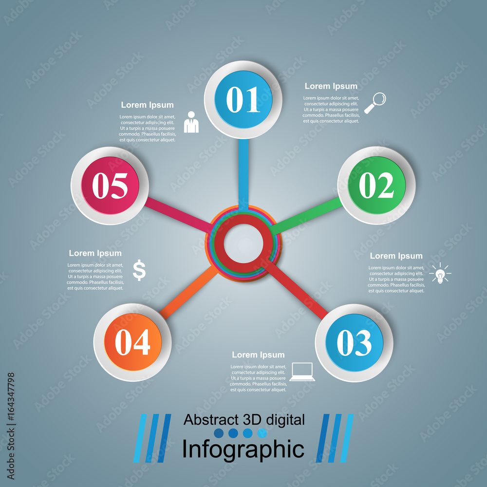 Business Infographics origami style Vector illustration.