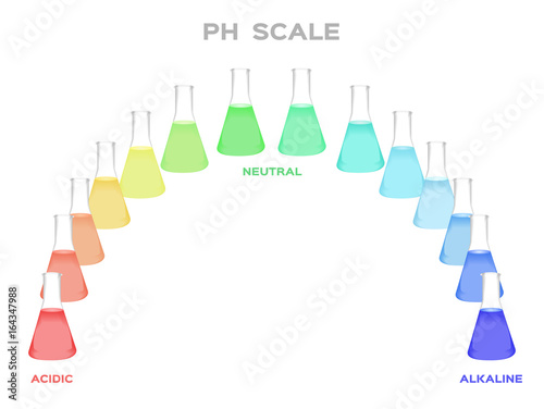 ph scale vector graphic . acid to base