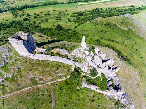 Coltesti fortress from above. Coltesti Village, Rimetea, Apuseni Mountains - Romania photo