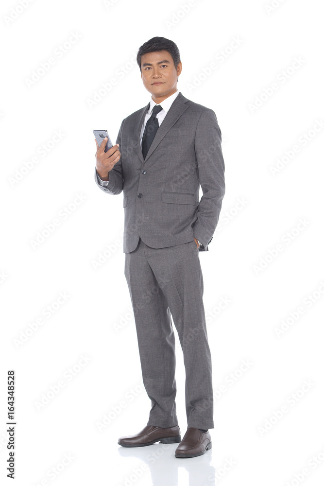 Full Length Snap Figure, Business Man Stand in Gray Suit pants and black shoes Full Length Snap Figure, Business Man Stand in Gray Suit pants and black shoes