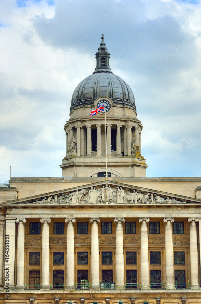 Nottingham market square with council house .. Nottingham market square with council house ..