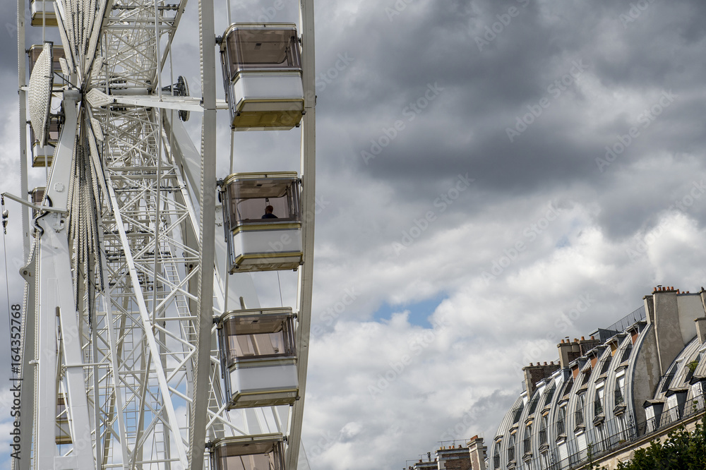 Fototapeta premium Light Ferris wheel in Paris