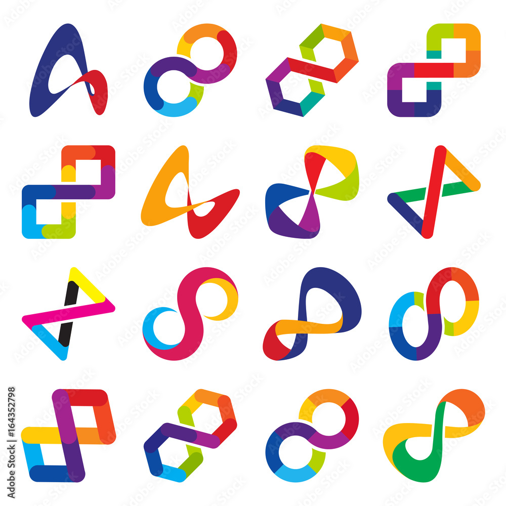 Set of infinity icon Set of infinity icon