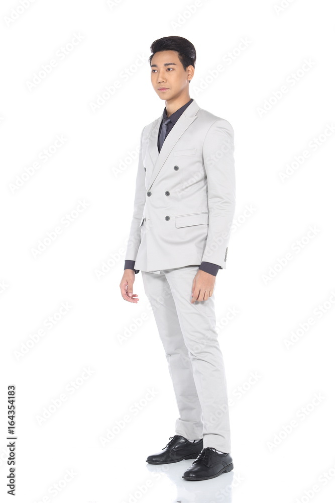 Full Length Snap Figure, Business Man Stand in Gray Suit pants and black shoes Full Length Snap Figure, Business Man Stand in Gray Suit pants and black shoes