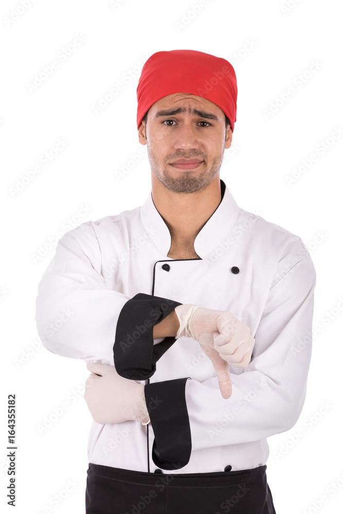 Disappointed young chef Disappointed young chef