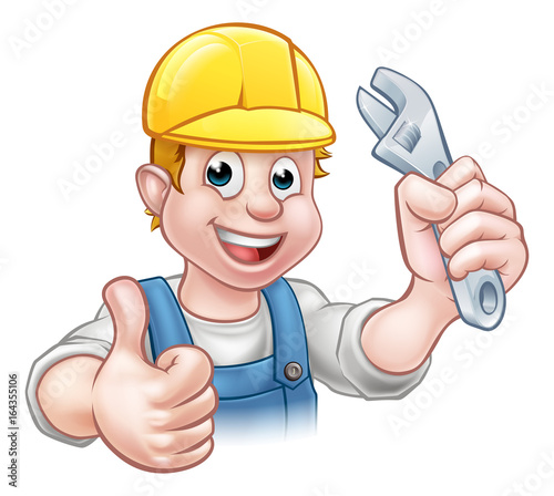 Cartoon Character Plumber or Mechanic
