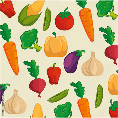 background of healthy vegetables vector illustration design 