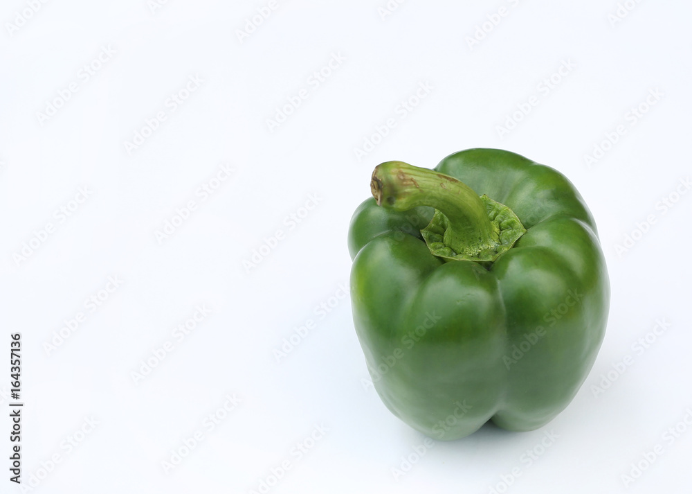 Green bell pepper isolated on white background. Green bell pepper isolated on white background.