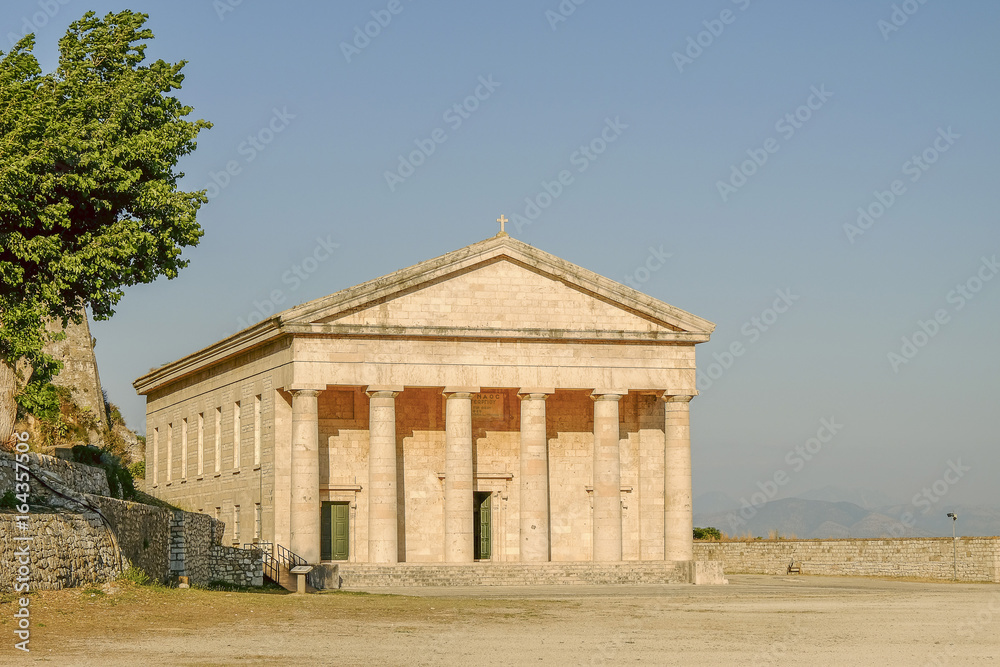 Fototapeta premium KERKYRA, CORFU, GRECE - St. George's Church in the Old Fortress.