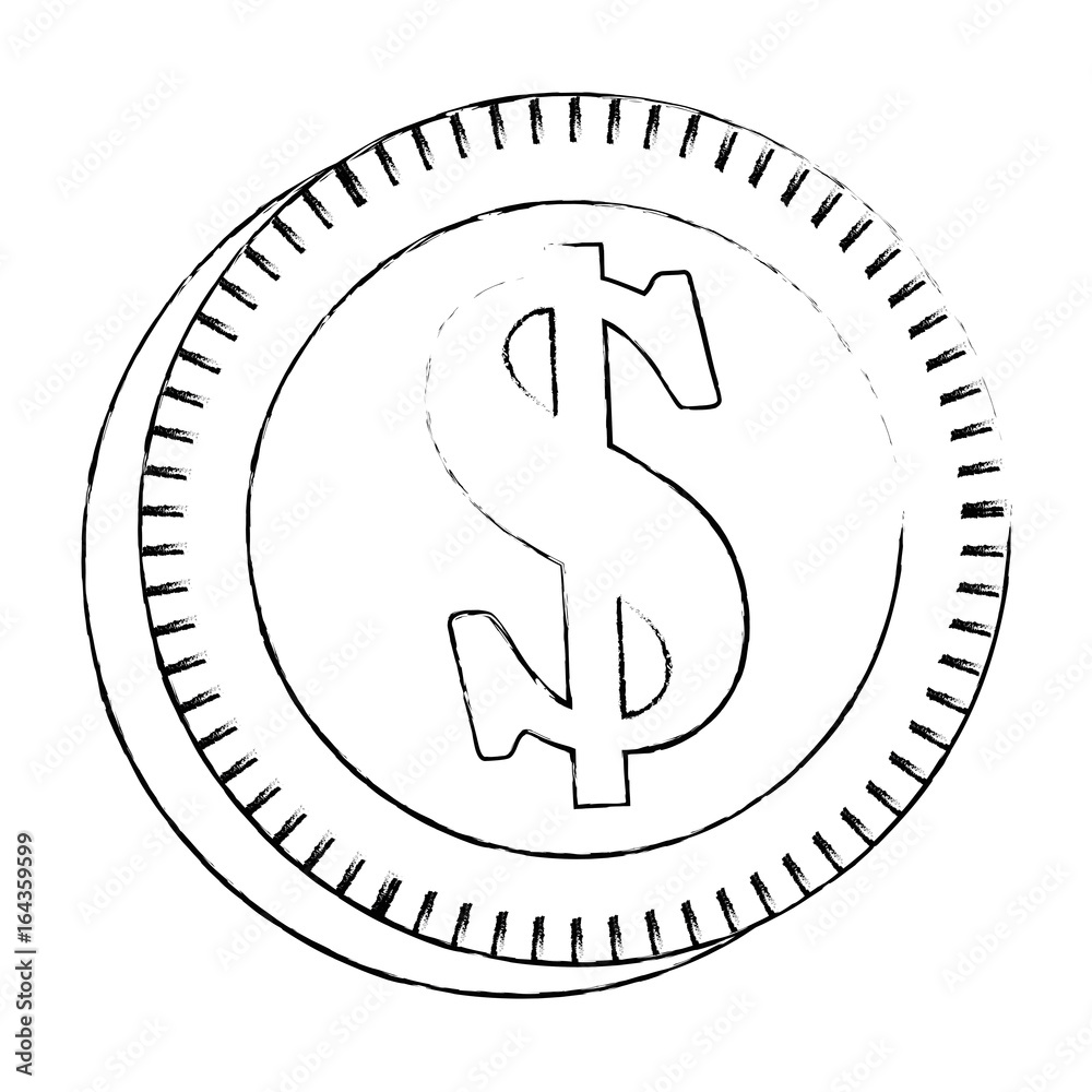 money coin icon over white background vector illustration money coin icon over white background vector illustration