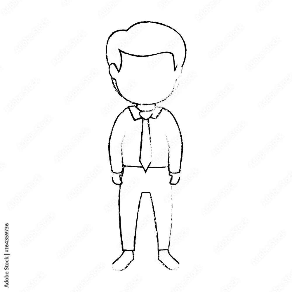 avatar businessman icon over white background vector illustration