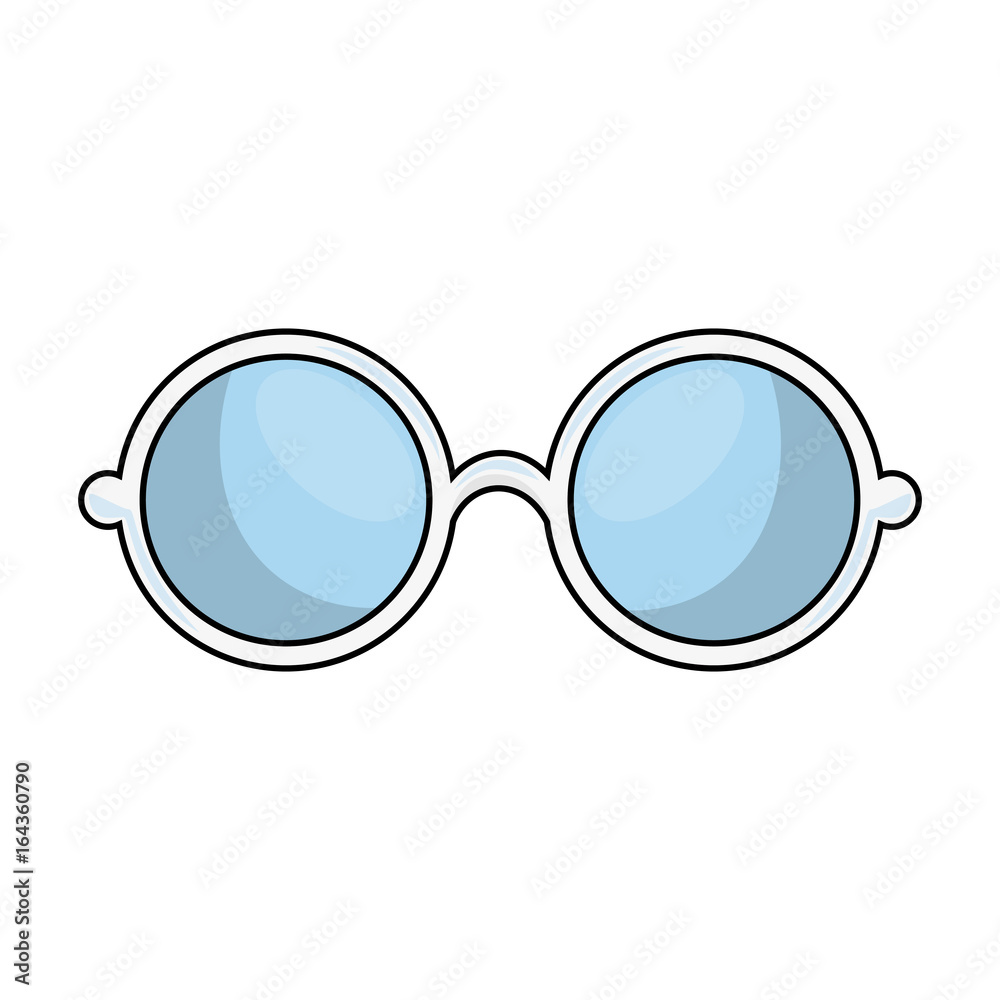 glasses accessory icon over white background vector illustration