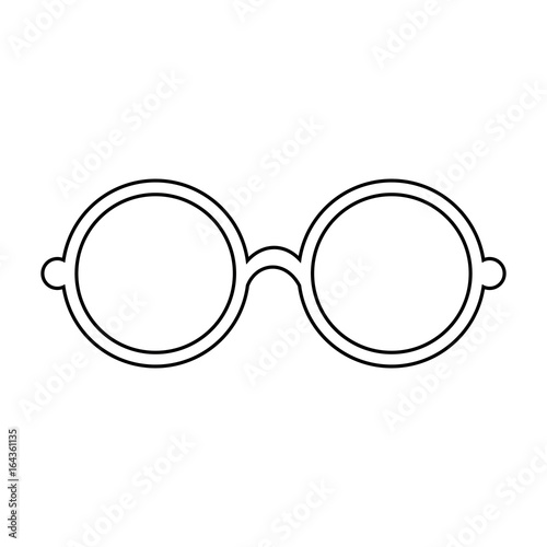 glasses accessory icon over white background vector illustration