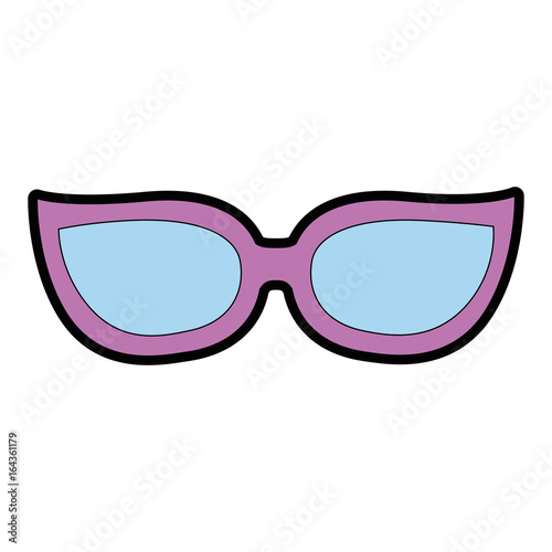 glasses accessory icon over white background vector illustration