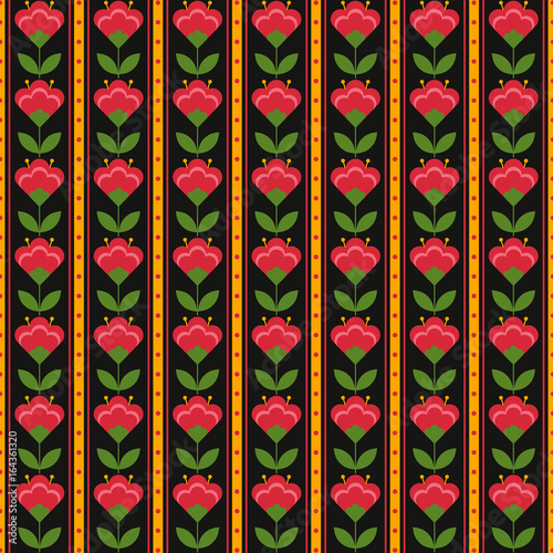 Flowery striped background