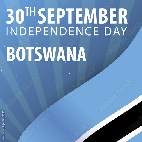 Independence day of Botswana. Flag and Patriotic Banner. Vector illustration.