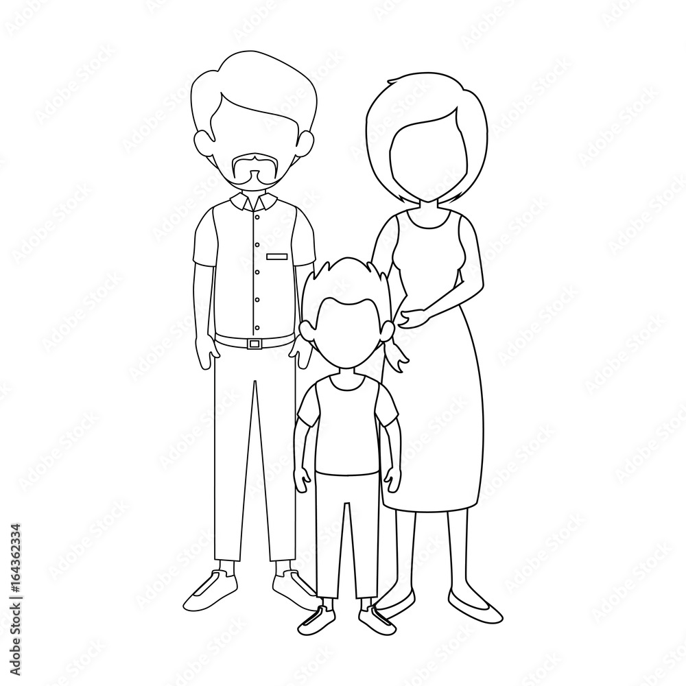 family with kids icon over white background vector illustration family with kids icon over white background vector illustration
