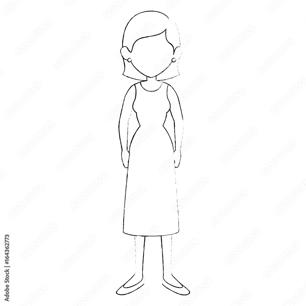 woman wearing a dress icon over white background vector illustration woman wearing a dress icon over white background vector illustration