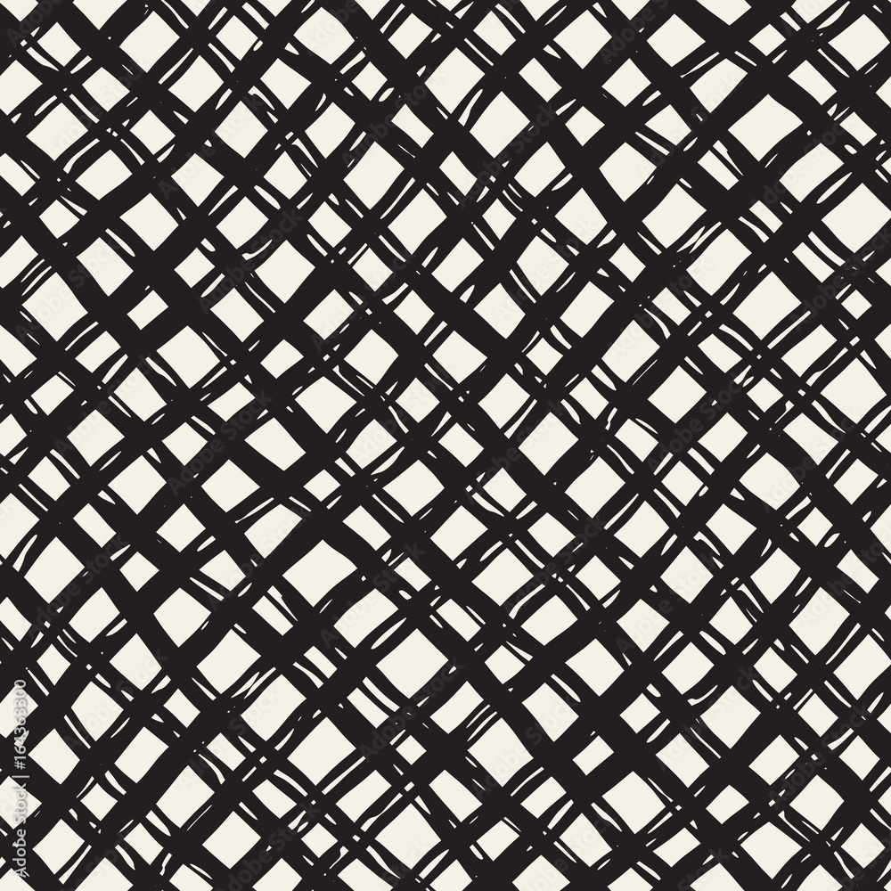 Hand drawn seamless pattern. Allover pattern with ink doodle grunge grid. Graphic background with freehand line tartan. Hand drawn seamless pattern. Allover pattern with ink doodle grunge grid. Graphic background with freehand line tartan.