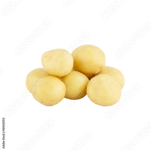 Bunch of sweet potatoes  isolated on white