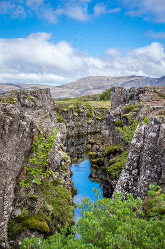 Landscape in Thingvellir Iceland
