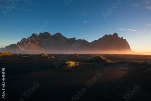Beautiful morning over Vestrahorn in Iceland