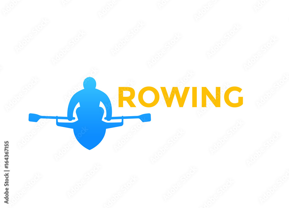 Rowing, vector logo element, icon Rowing, vector logo element, icon