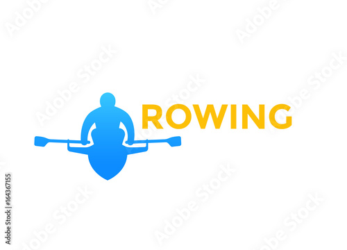 Rowing, vector logo element, icon