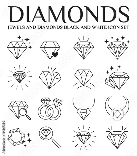 Diamonds icon set