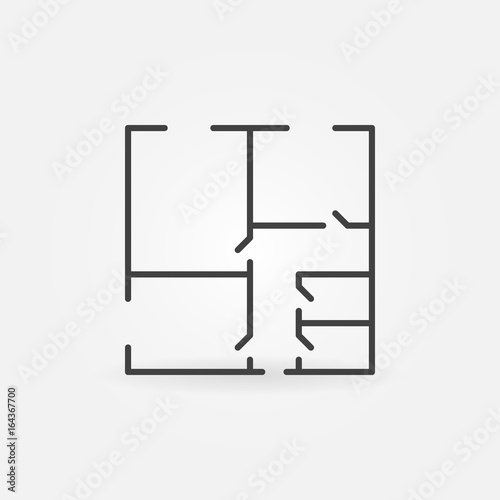 Floor plan minimal icon
