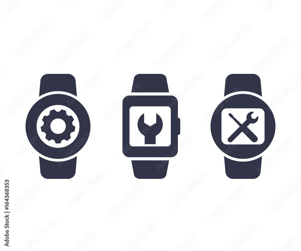 watch repair vector icons watch repair vector icons