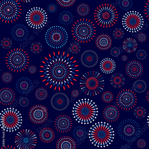 Vector illustration of a festive fireworks display for celebration.