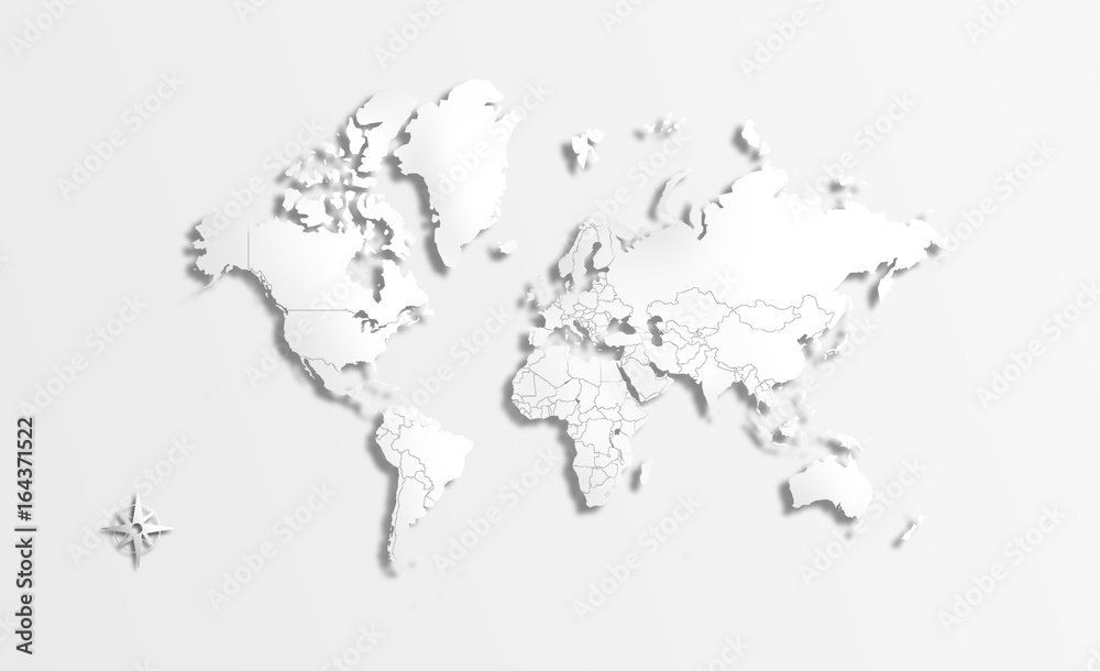 World Map white